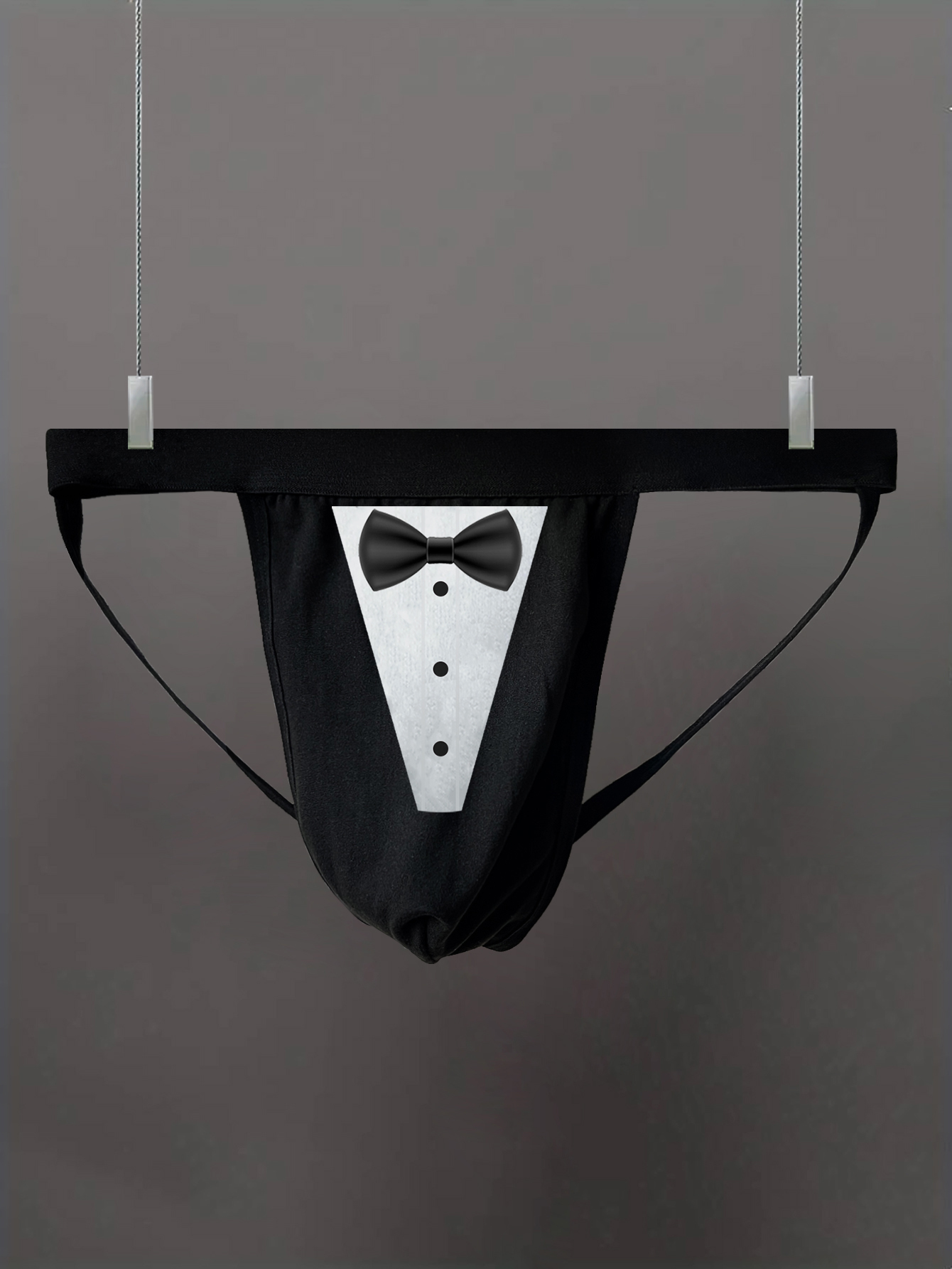 Bow Stringer Tool - T-back Thongs with Bow Ties Print