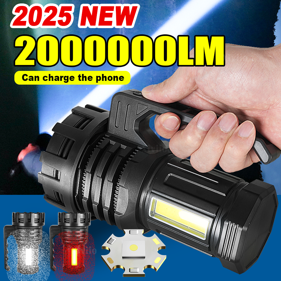 Tactical Flashlight Rechargeable - 2025 NEW Powerful Search Flashlights Rechargeable