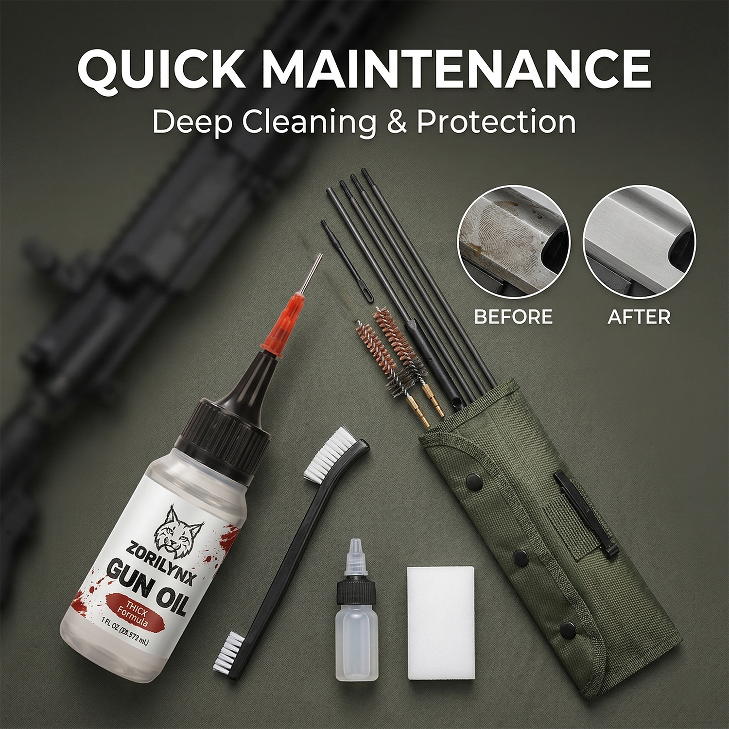 Tactical Gun Cleaning Kit 1oz  - مراجعة Gun Cleaning Rod وسعره