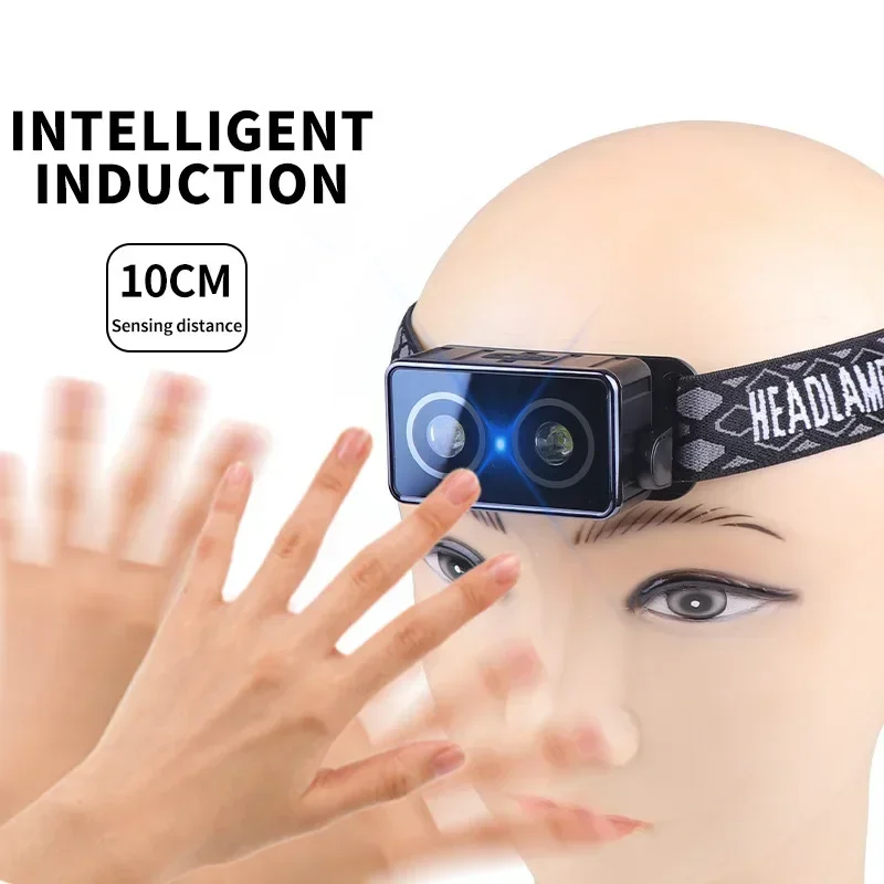 Sensor LED Headlamp USB Rechar - مراجعة Outdoor Hunting Bike وسعره