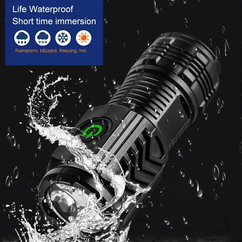 Portable Mini 3 LED Handheld F - مراجعة Tactical Flashlight Rechargeable وسعره