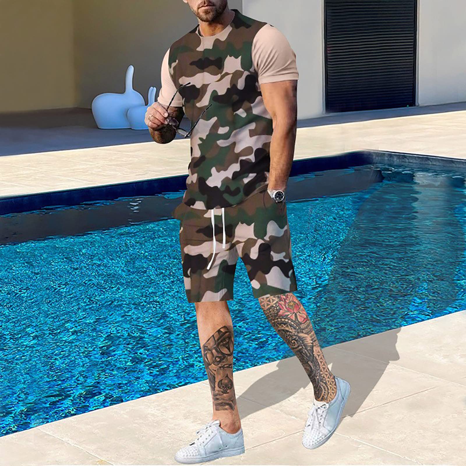 Summer Men Camouflage T shirt  - مراجعة Outdoor Hunting Outfit وسعره