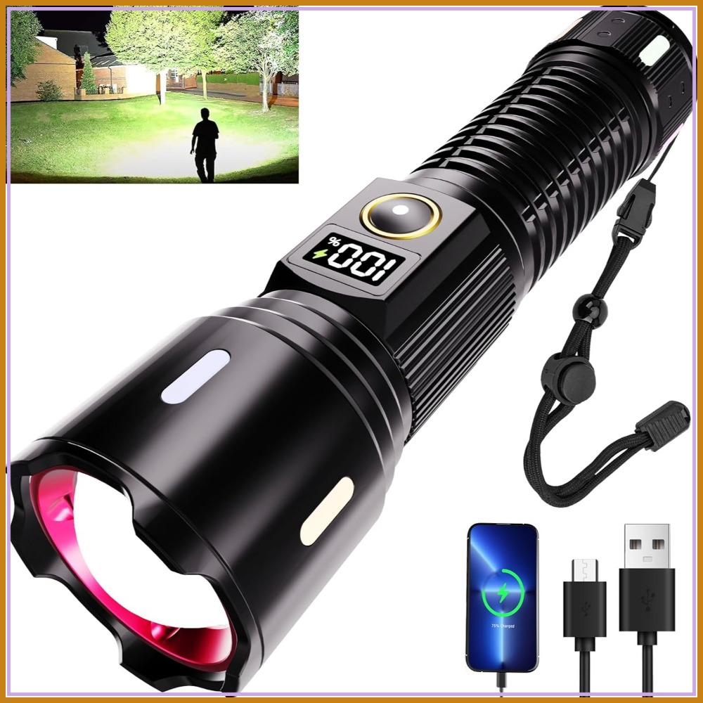 990,000LM Rechargeable Flashli - مراجعة Tactical Flashlight Rechargeable وسعره