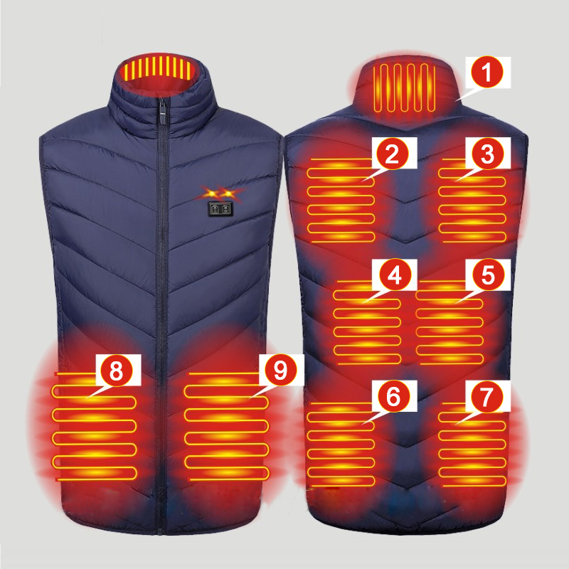 Winter 9 Areas Heated Vest Out - مراجعة Outdoor Hunting Heater وسعره