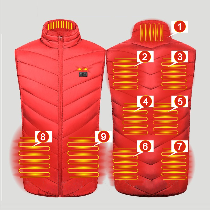 Winter 9 Areas Heated Vest Out - مراجعة Outdoor Hunting Heater وسعره