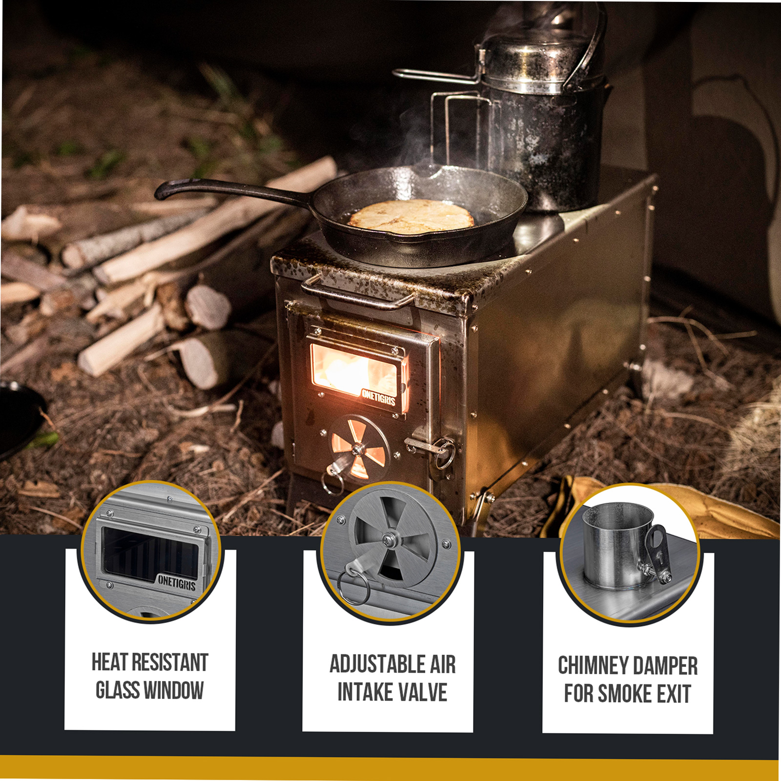 OneTigris Tiger Roar Tent Stov - مراجعة Outdoor Hunting Heater وسعره