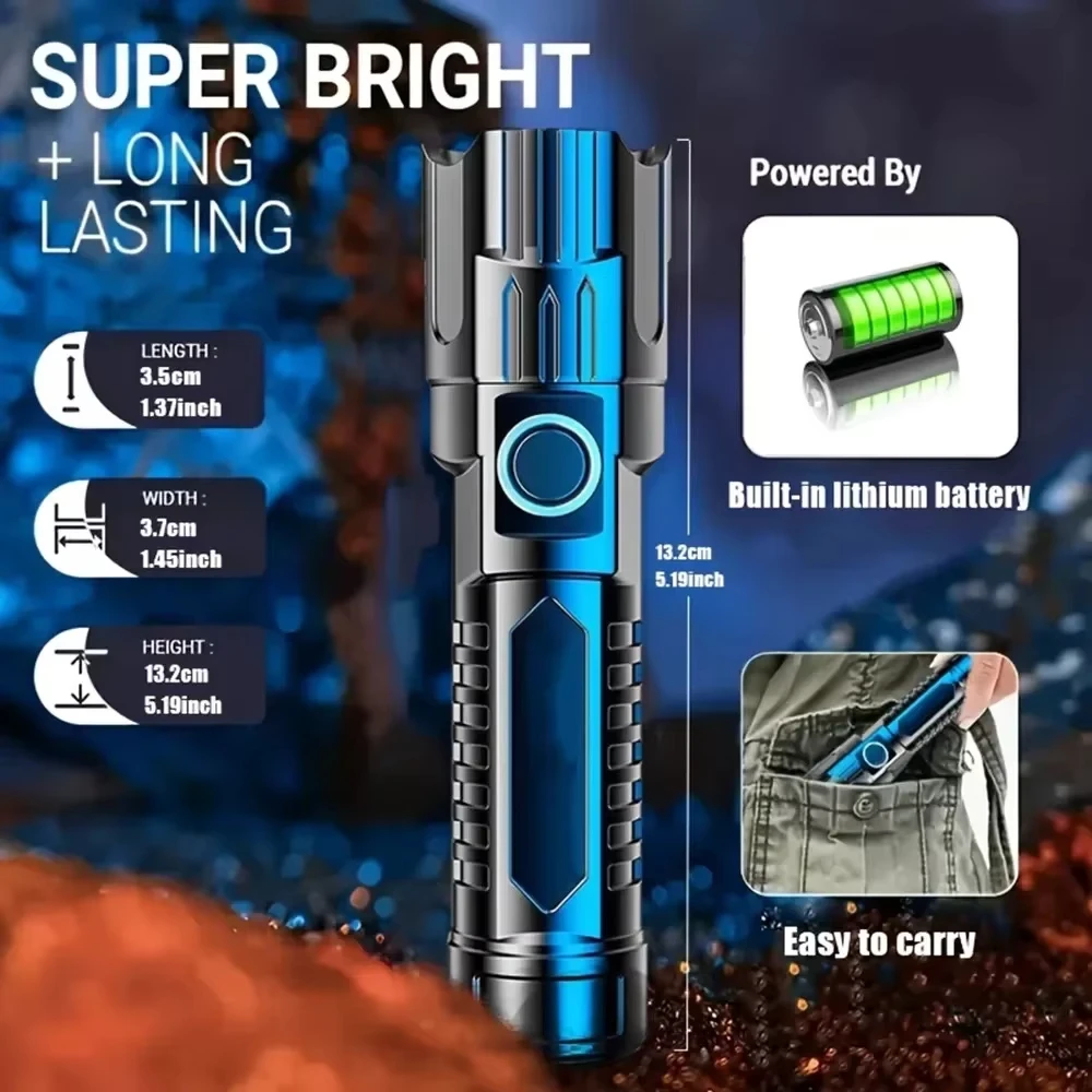 Super Bright LED Flashlight US - مراجعة Tactical Flashlight Rechargeable وسعره