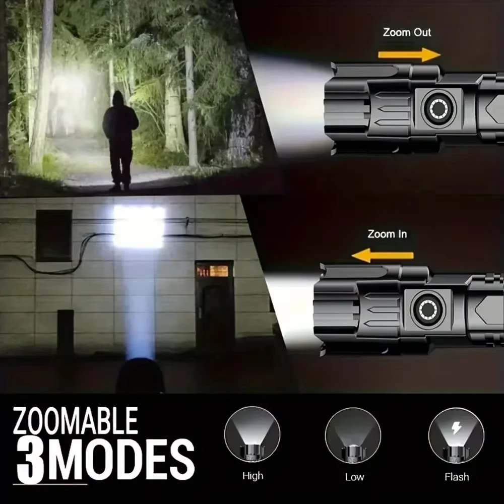 Tactical LED Flashlight 2000LM - مراجعة Tactical Flashlight Rechargeable وسعره