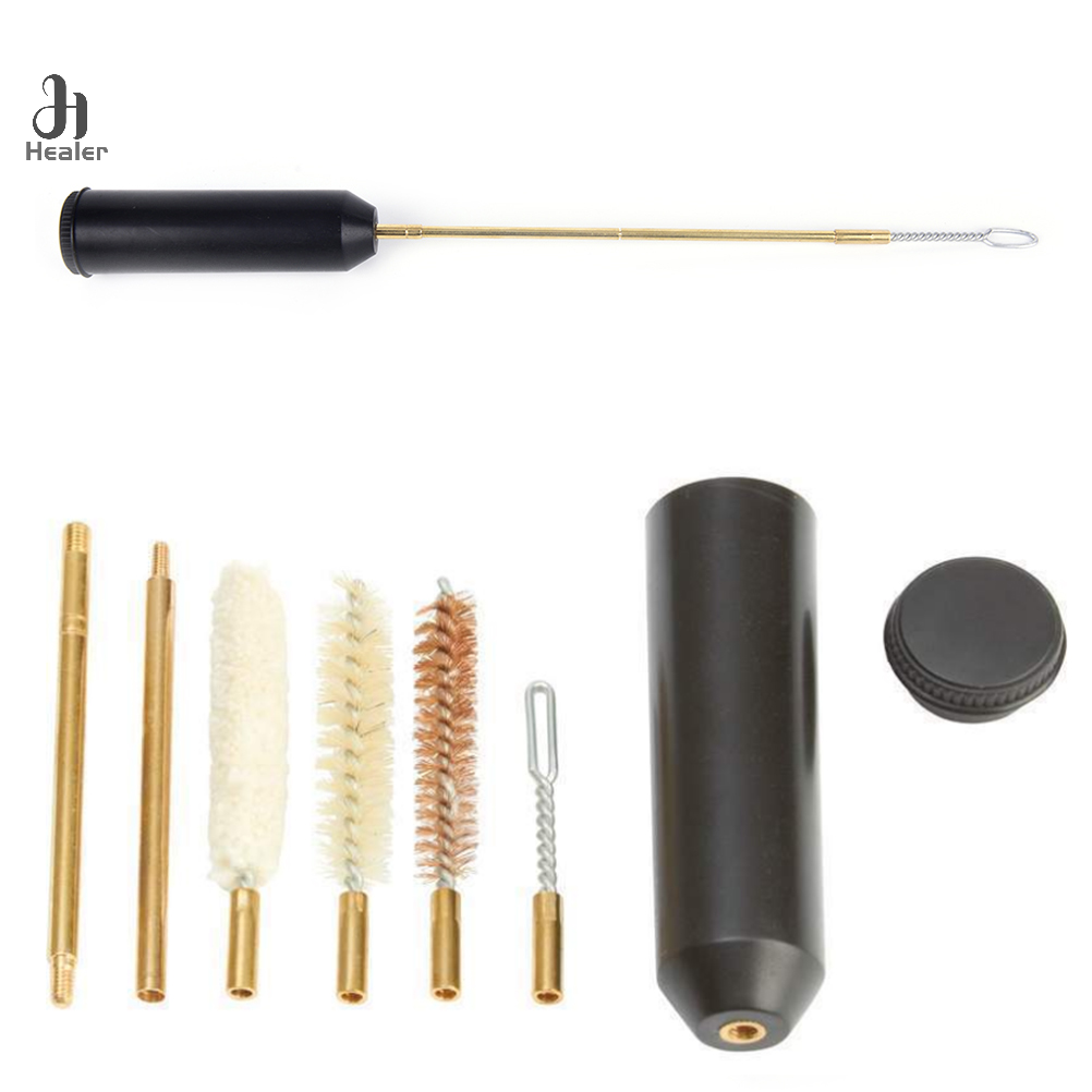 7pcs/set 22/45/357/9 Mm Pocket - مراجعة Gun Cleaning Rod وسعره