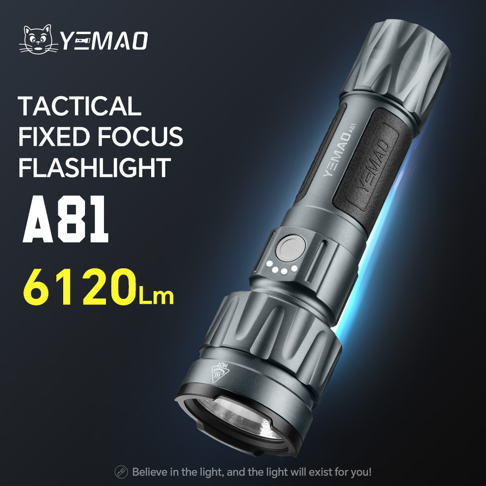 YEMAO-A81 6210LM Flashlight, U - مراجعة Tactical Flashlight Rechargeable وسعره