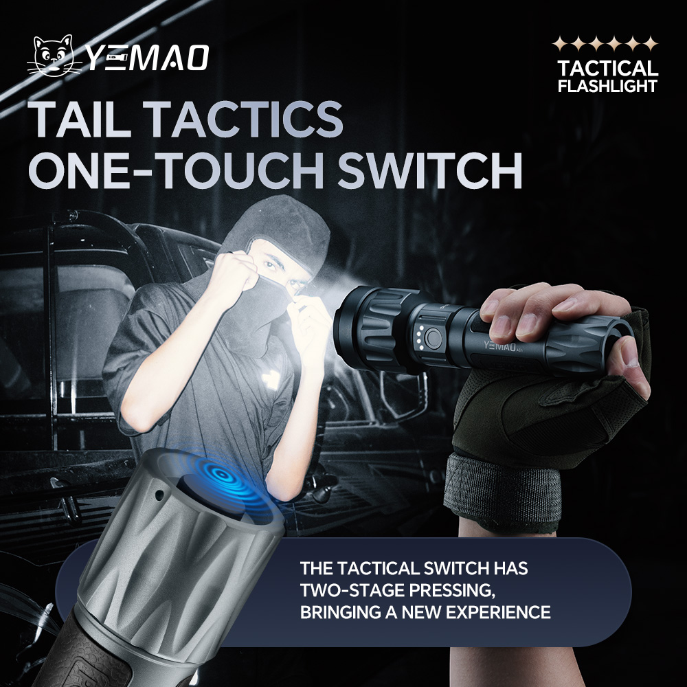 YEMAO-A81 6210LM Flashlight, U - مراجعة Tactical Flashlight Rechargeable وسعره
