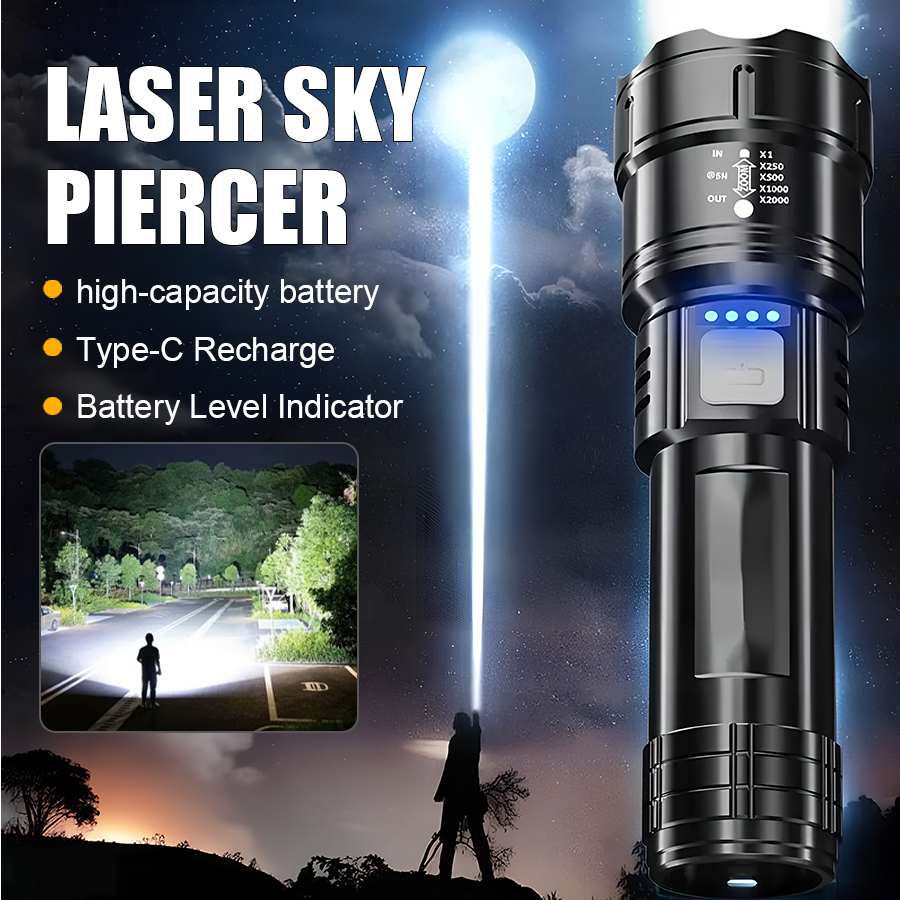 High Power P50 LED Flashlight  - مراجعة Tactical Flashlight Rechargeable وسعره