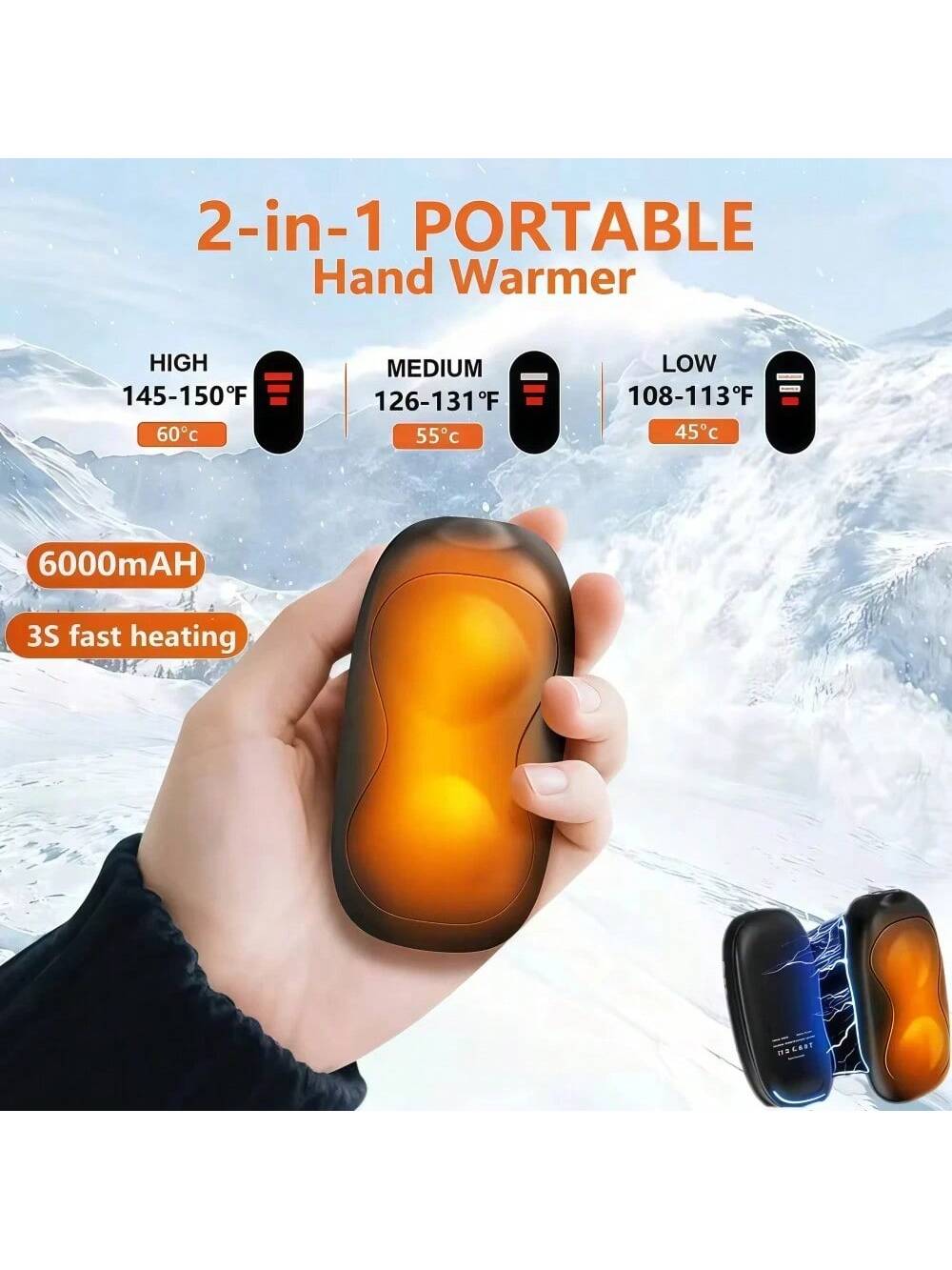 Hand Warmers Rechargeable 2 Pa - مراجعة Outdoor Hunting Heater وسعره