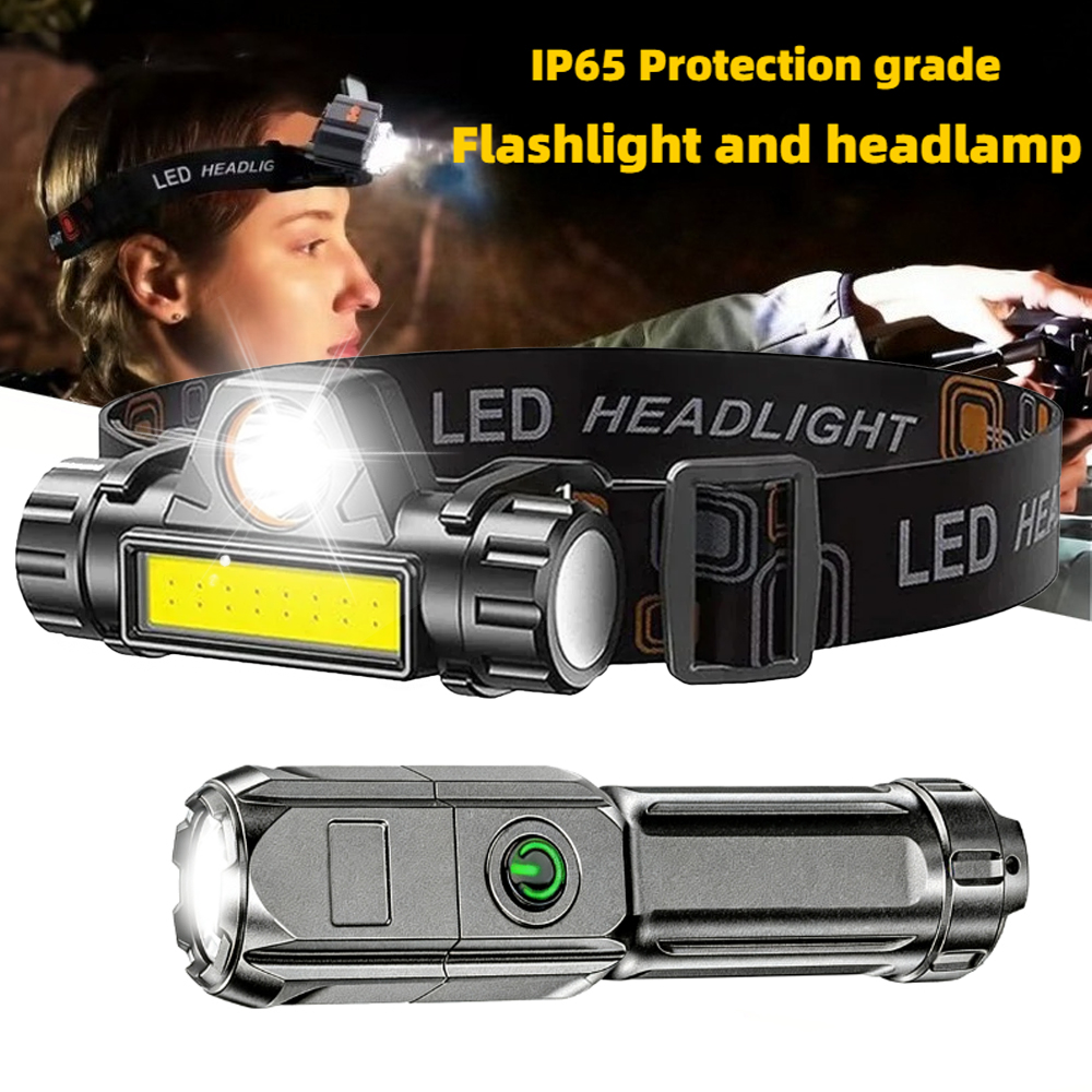Super Bright Flashlight USB Re - مراجعة Headlamp Tactical Bright وسعره