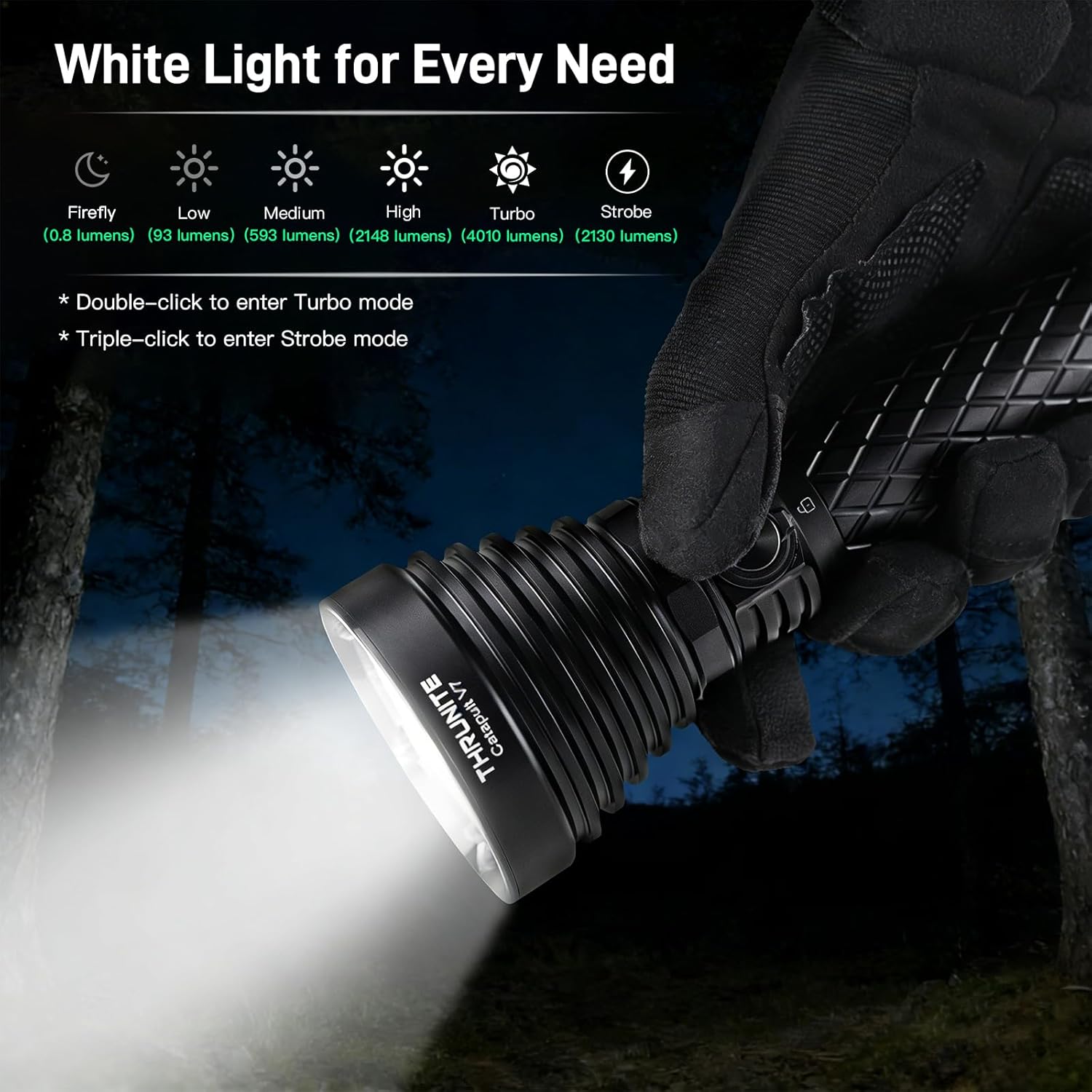 4010 Lumen Long Range USB-C Re - مراجعة Tactical Flashlight Rechargeable وسعره