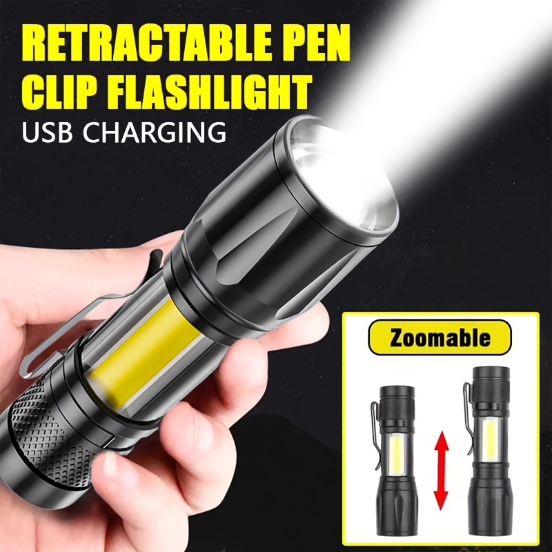 Portable COB+LED Camping Light - مراجعة Tactical Flashlight Rechargeable وسعره