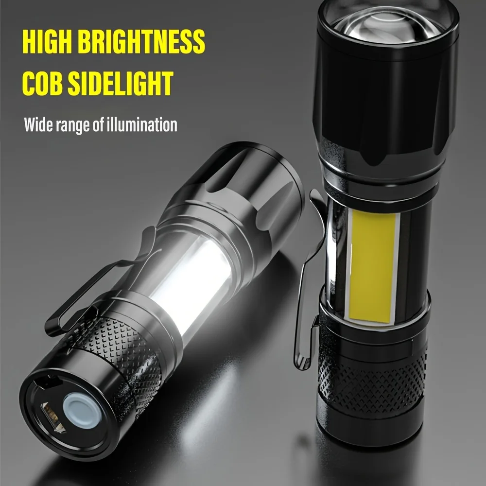 Portable COB+LED Camping Light - مراجعة Tactical Flashlight Rechargeable وسعره