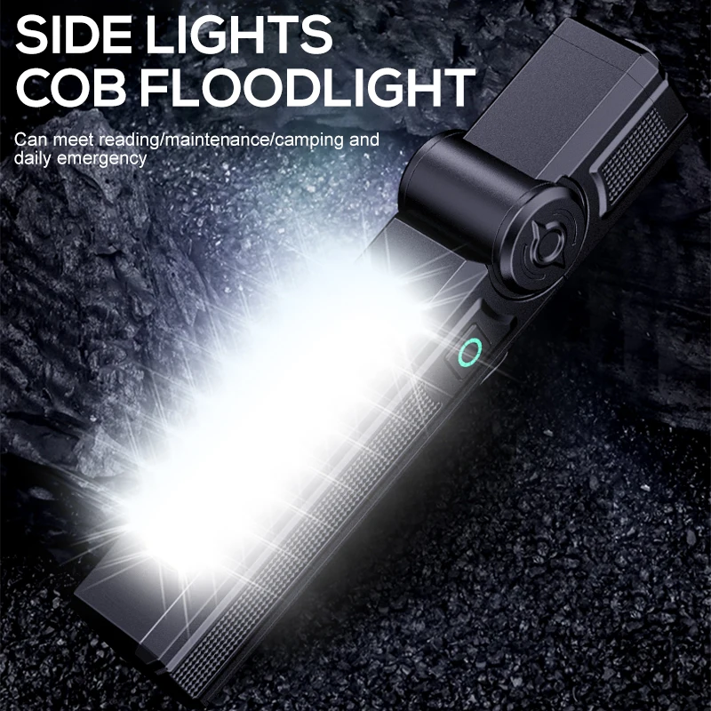 Portable COB + High-Power LED  - مراجعة Tactical Flashlight Rechargeable وسعره
