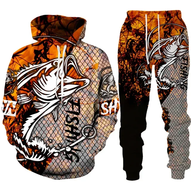 Novelty 3D Fish Printed Men Wo - مراجعة Outdoor Hunting Pants Women وسعره
