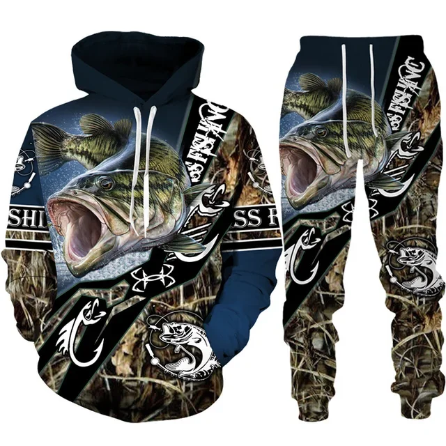 Novelty 3D Fish Printed Men Wo - مراجعة Outdoor Hunting Pants Women وسعره