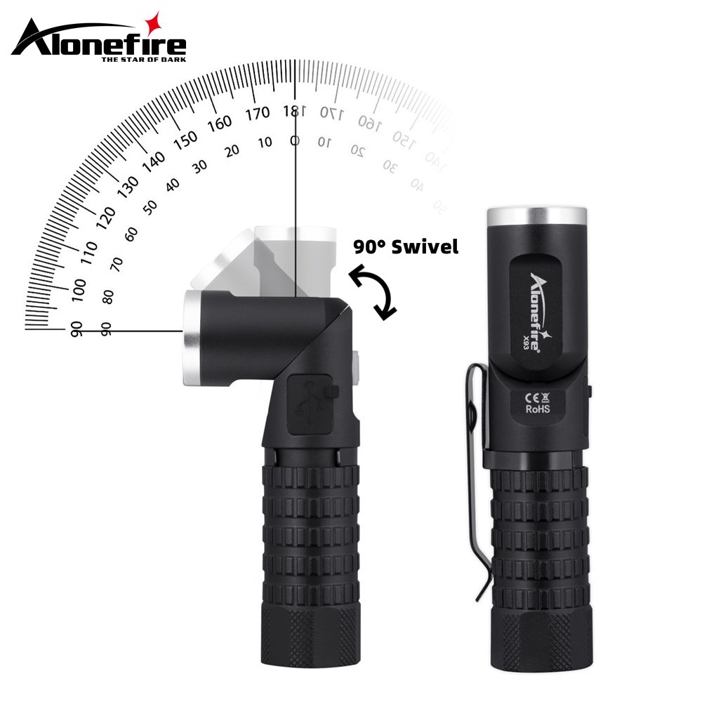 Magnetic P8 Led Flashlight 90° - مراجعة Headlamp Tactical Bright وسعره