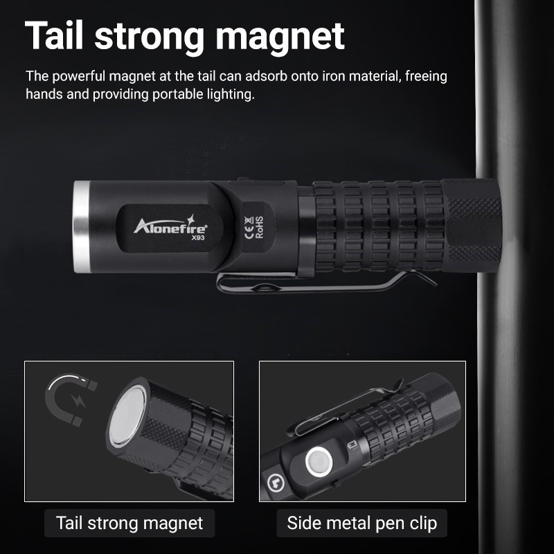 Magnetic P8 Led Flashlight 90° - مراجعة Headlamp Tactical Bright وسعره