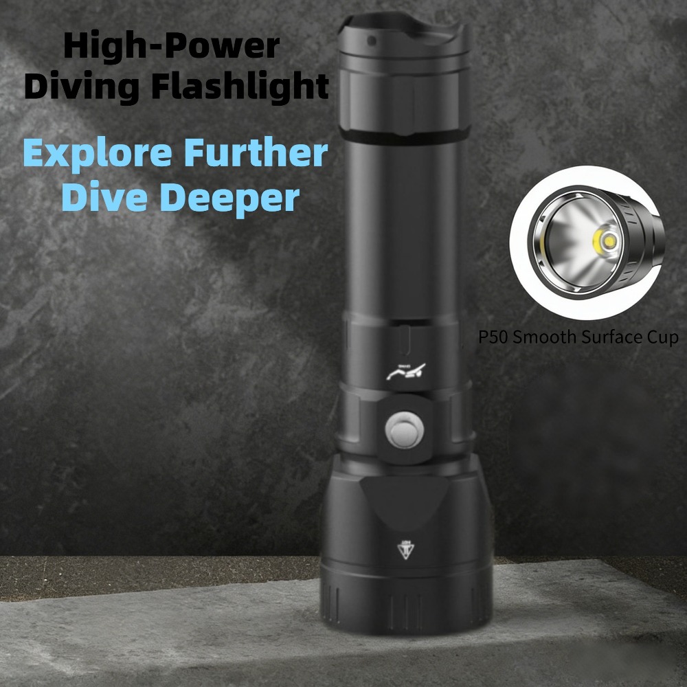 Powerful Diving Flashlight Wat - مراجعة Tactical Flashlight Rechargeable وسعره