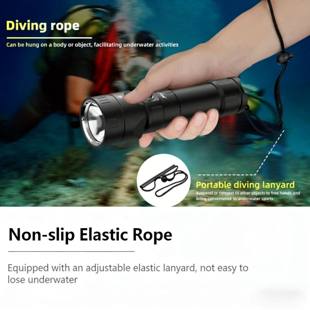 Powerful Diving Flashlight Wat - مراجعة Tactical Flashlight Rechargeable وسعره