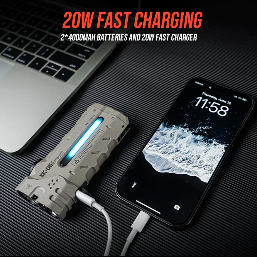 LOOP Multi functional MAO Flat - مراجعة Tactical Flashlight Rechargeable وسعره