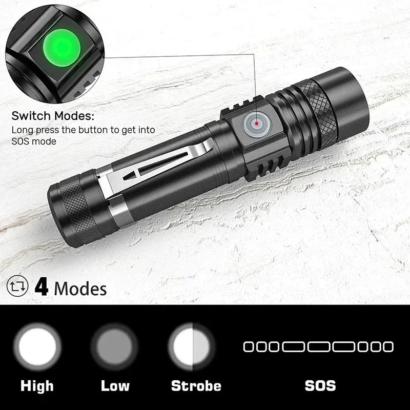 T6 LED Rechargeable Flashlight - مراجعة Outdoor Hunting Bike وسعره
