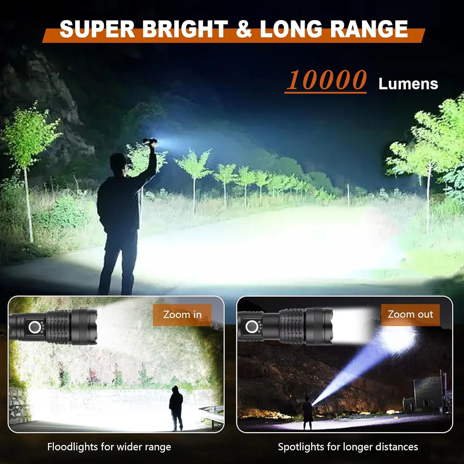 High Power LED Flashlight Rech - مراجعة Tactical Flashlight Rechargeable وسعره