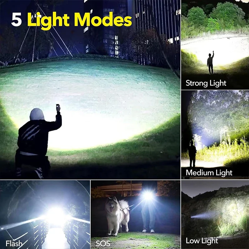 High Power LED Flashlight Rech - مراجعة Tactical Flashlight Rechargeable وسعره