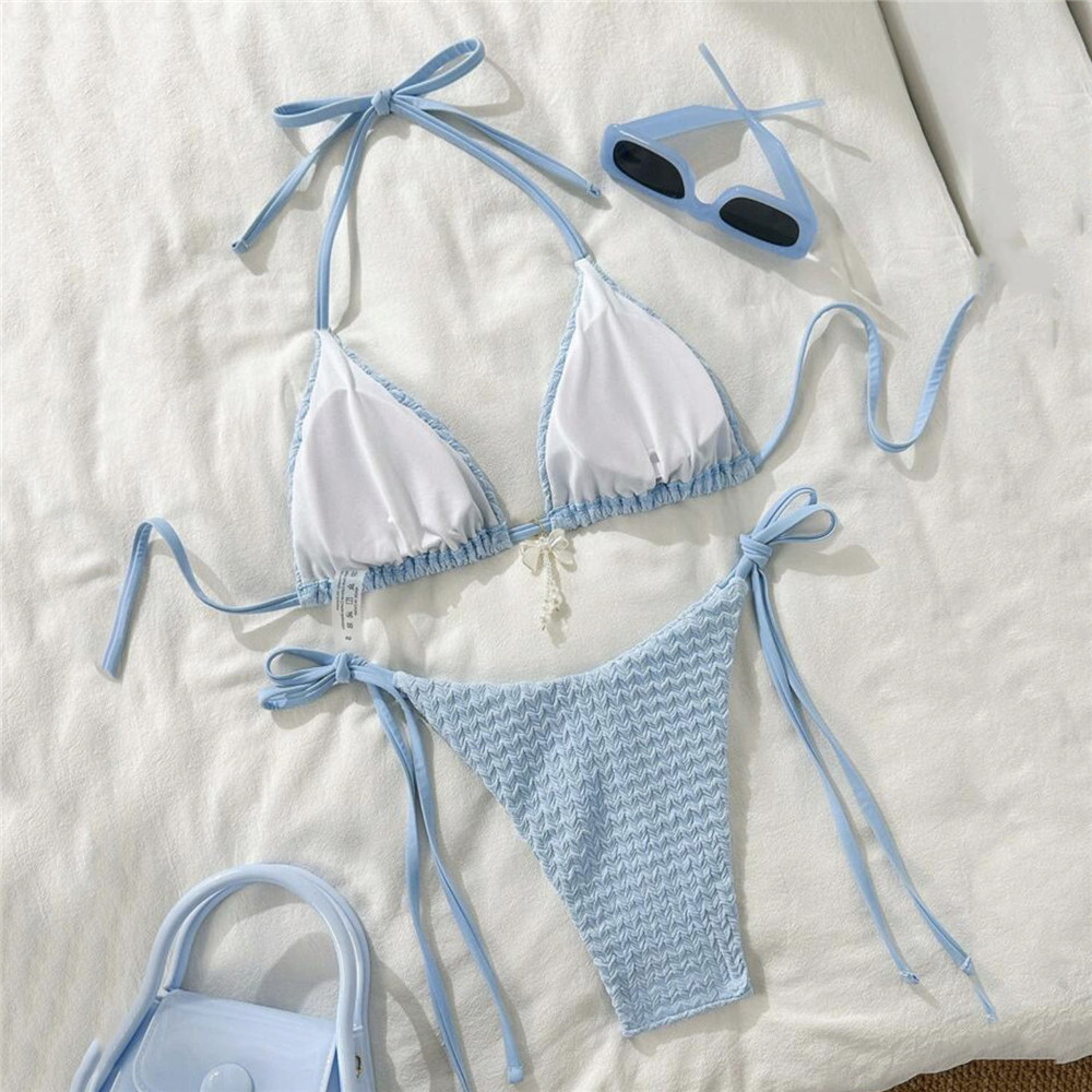 Sky Blue Bead Bow Swimwear Hal - مراجعة Bow Stringer Tool وسعره