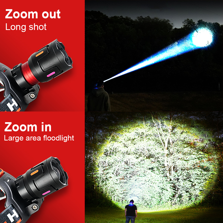 460000000LUX Ultra Bright Rech - مراجعة Headlamp Tactical Bright وسعره
