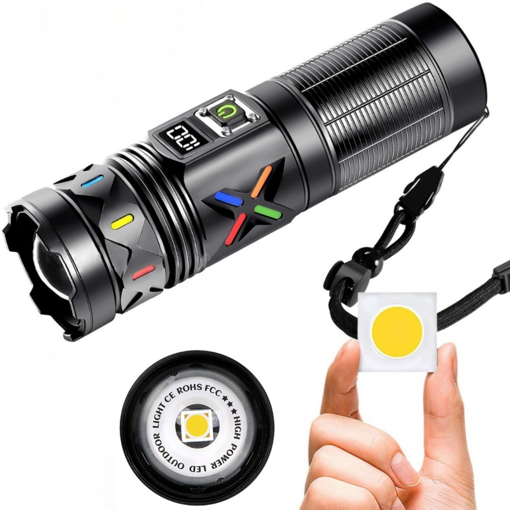 High Power LED Flashlight Tele - مراجعة Tactical Flashlight Rechargeable وسعره