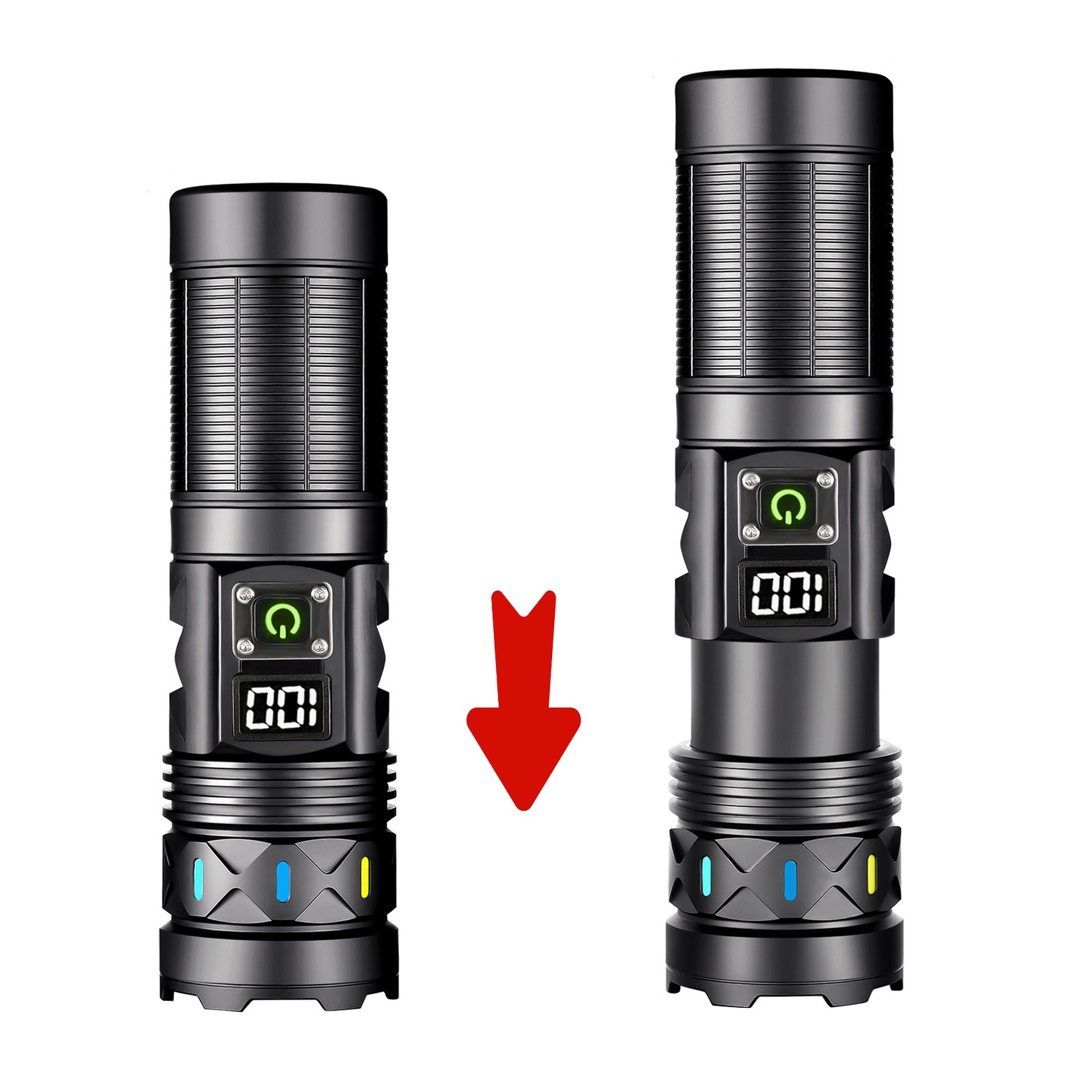 High Power LED Flashlight Tele - مراجعة Tactical Flashlight Rechargeable وسعره